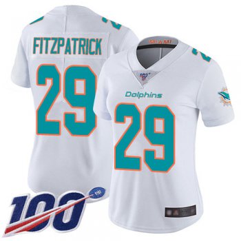 Nike Dolphins #29 Minkah Fitzpatrick White Women's Stitched NFL 100th Season Vapor Limited Jersey