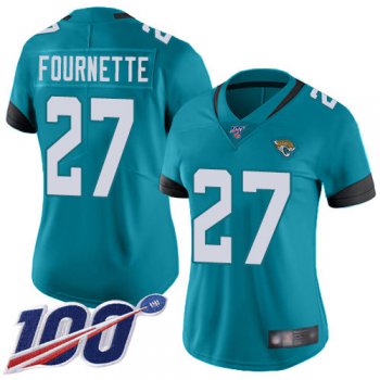 Nike Jaguars #27 Leonard Fournette Teal Green Alternate Women's Stitched NFL 100th Season Vapor Limited Jersey