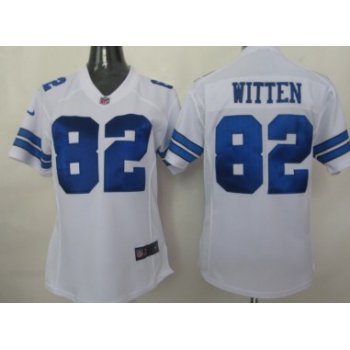 Nike Dallas Cowboys #82 Jason Witten White Game Womens Jersey