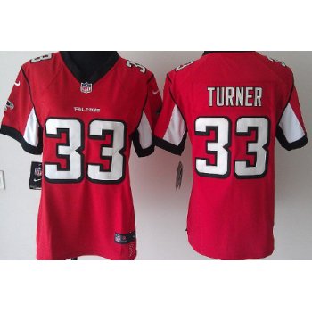Nike Atlanta Falcons #33 Michael Turner Red Game Womens Jersey