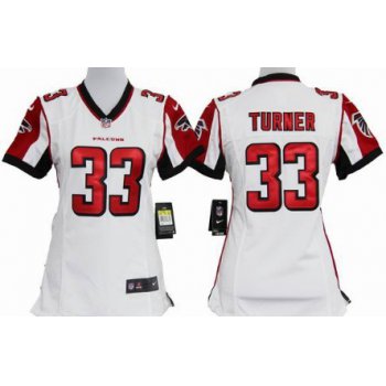 Nike Atlanta Falcons #33 Michael Turner White Game Womens Jersey