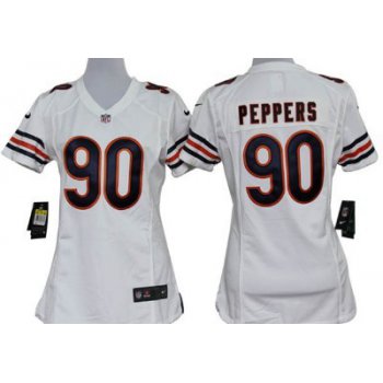 Nike Chicago Bears #90 Julius Peppers White Game Womens Jersey