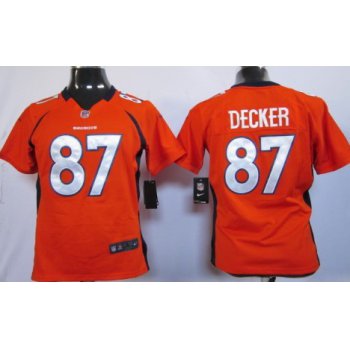 Nike Denver Broncos #87 Eric Decker Orange Game Womens Jersey