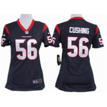 Nike Houston Texans #56 Brian Cushing Blue Game Womens Jersey
