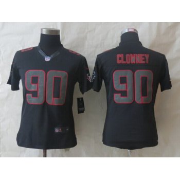 Nike Houston Texans #90 Jadeveon Clowney Black Impact Limited Womens Jersey