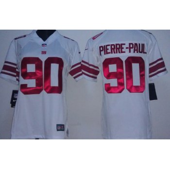 Nike New York Giants #90 Jason Pierre-Paul White Game Womens Jersey