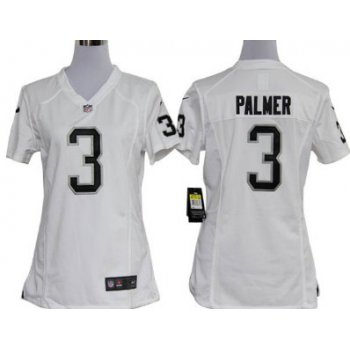 Nike Oakland Raiders #3 Carson Palmer White Game Womens Jersey