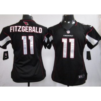 Nike Arizona Cardinals #11 Larry Fitzgerald Black Game Womens Jersey