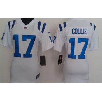 Nike Indianapolis Colts #17 Austin Collie White Game Womens Jersey
