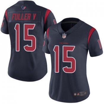 Texans #15 Will Fuller V Navy Blue Women's Stitched Football Limited Rush Jersey