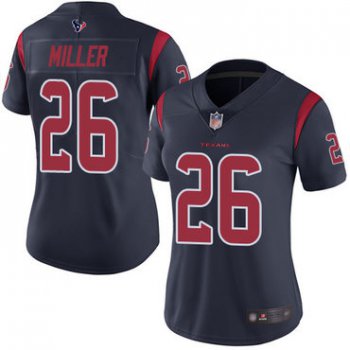 Texans #26 Lamar Miller Navy Blue Women's Stitched Football Limited Rush Jersey