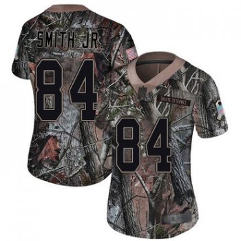 Vikings #84 Irv Smith Jr. Camo Women's Stitched Football Limited Rush Realtree Jersey