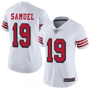 49ers #19 Deebo Samuel White Rush Women's Stitched Football Vapor Untouchable Limited Jersey