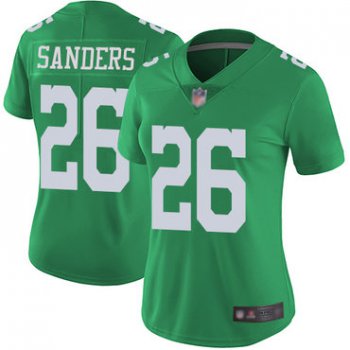 Eagles #26 Miles Sanders Green Women's Stitched Football Limited Rush Jersey