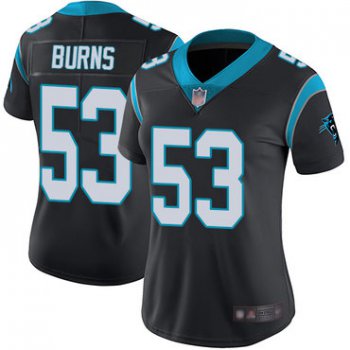 Panthers #53 Brian Burns Black Team Color Women's Stitched Football Vapor Untouchable Limited Jersey