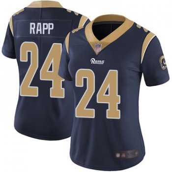 Rams #24 Taylor Rapp Navy Blue Team Color Women's Stitched Football Vapor Untouchable Limited Jersey