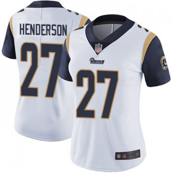 Rams #27 Darrell Henderson White Women's Stitched Football Vapor Untouchable Limited Jersey