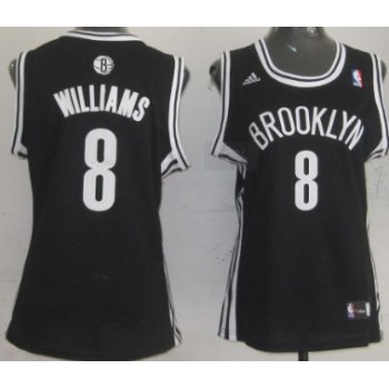 Brooklyn Nets #8 Deron Williams Black Womens Jersey