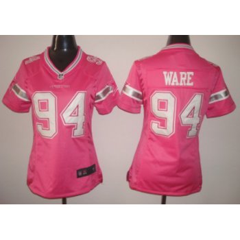 Nike Dallas Cowboys #94 DeMarcus Ware 2013 Pink Love Womens Jersey