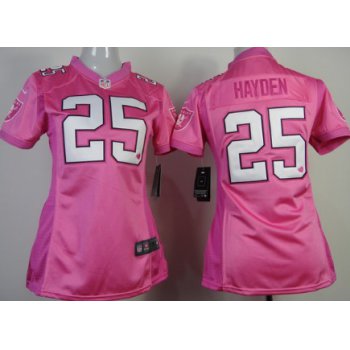 Nike Oakland Raiders #25 D.J. Hayden Pink Love Womens Jersey
