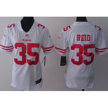 Nike San Francisco 49ers #35 Eric Reid White Game Womens Jersey