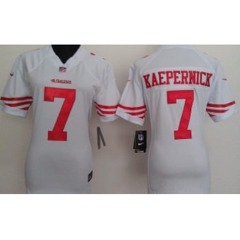 Nike San Francisco 49ers #7 Colin Kaepernick White Game Womens Jersey