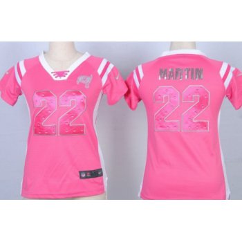 Nike Tampa Bay Buccaneers #22 Doug Martin Drilling Sequins Pink Womens Jersey