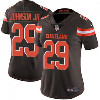 Women's Nike Cleveland Browns #29 Duke Johnson Jr Brown Team Color Stitched NFL Vapor Untouchable Limited Jersey