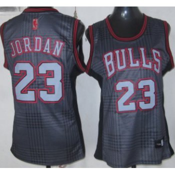 Chicago Bulls #23 Michael Jordan Black Rhythm Fashion Womens Jersey