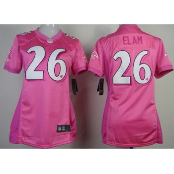Nike Baltimore Ravens #26 Matt Elam Pink Love Womens Jersey