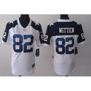 Nike Dallas Cowboys #82 Jason Witten White Thanksgiving Game Womens Jersey