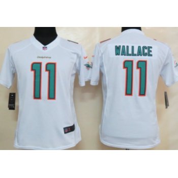 Nike Miami Dolphins #11 Mike Wallace 2013 White Limited Womens Jersey