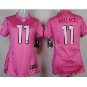 Nike Miami Dolphins #11 Mike Wallace Pink Love Womens Jersey