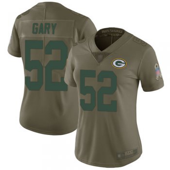 Packers #52 Rashan Gary Olive Women's Stitched Football Limited 2017 Salute to Service Jersey