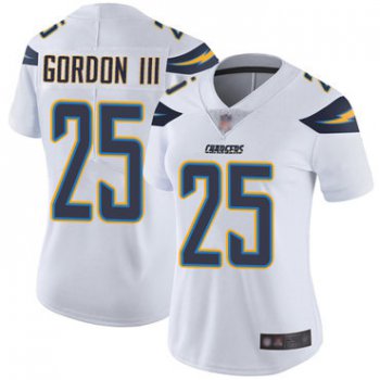 Chargers #25 Melvin Gordon III White Women's Stitched Football Vapor Untouchable Limited Jersey