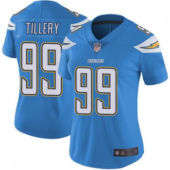 Chargers #99 Jerry Tillery Electric Blue Alternate Women's Stitched Football Vapor Untouchable Limited Jersey