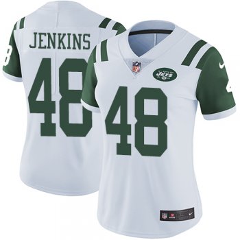 Jets #48 Jordan Jenkins White Women's Stitched Football Vapor Untouchable Limited Jersey