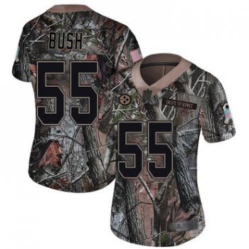Steelers #55 Devin Bush Camo Women's Stitched Football Limited Rush Realtree Jersey