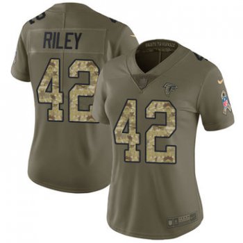 Women's Nike Atlanta Falcons #42 Duke Riley Olive Camo Stitched NFL Limited 2017 Salute to Service Jersey