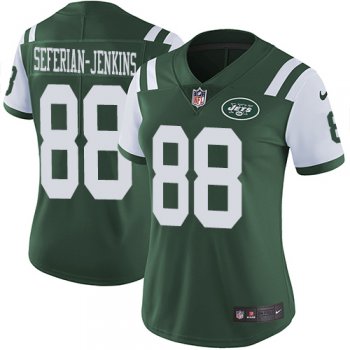 Women's Nike New York Jets #88 Austin Seferian-Jenkins Green Team Color Stitched NFL Vapor Untouchable Limited Jersey