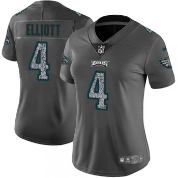 Women's Nike Philadelphia Eagles #4 Jake Elliott Gray Static Stitched NFL Vapor Untouchable Limited Jersey