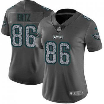 Women's Nike Philadelphia Eagles #86 Zach Ertz Gray Static Stitched NFL Vapor Untouchable Limited Jersey