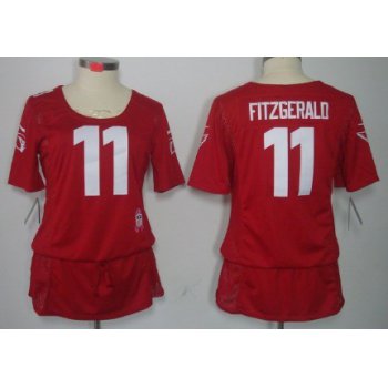 Nike Arizona Cardinals #11 Larry Fitzgerald Breast Cancer Awareness Red Womens Jersey