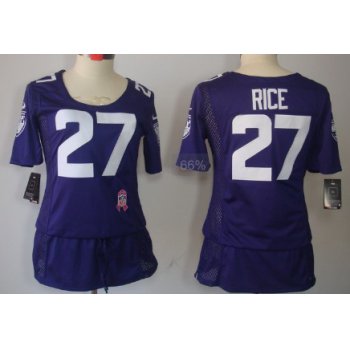Nike Baltimore Ravens #27 Ray Rice Breast Cancer Awareness Purple Womens Jersey