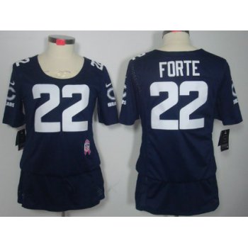 Nike Chicago Bears #22 Matt Forte Breast Cancer Awareness Navy Blue Womens Jersey