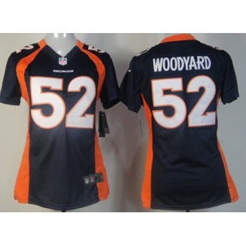 Nike Denver Broncos #52 Wesley Woodyard Blue Limited Womens Jersey