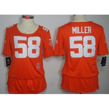 Nike Denver Broncos #58 Von Miller Breast Cancer Awareness Orange Womens Jersey