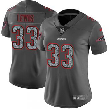 Women's Nike New England Patriots #33 Dion Lewis Gray Static Stitched NFL Vapor Untouchable Limited Jersey