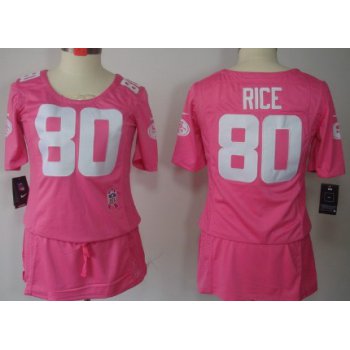 Nike New York Giants #80 Victor Cruz Breast Cancer Awareness Pink Womens Jersey