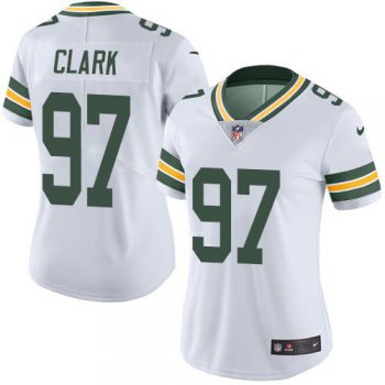 Nike Packers #97 Kenny Clark White Women's Stitched NFL Limited Rush Jersey